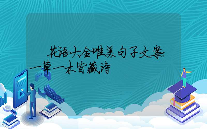 花语大全唯美句子文案:一草一木皆藏诗